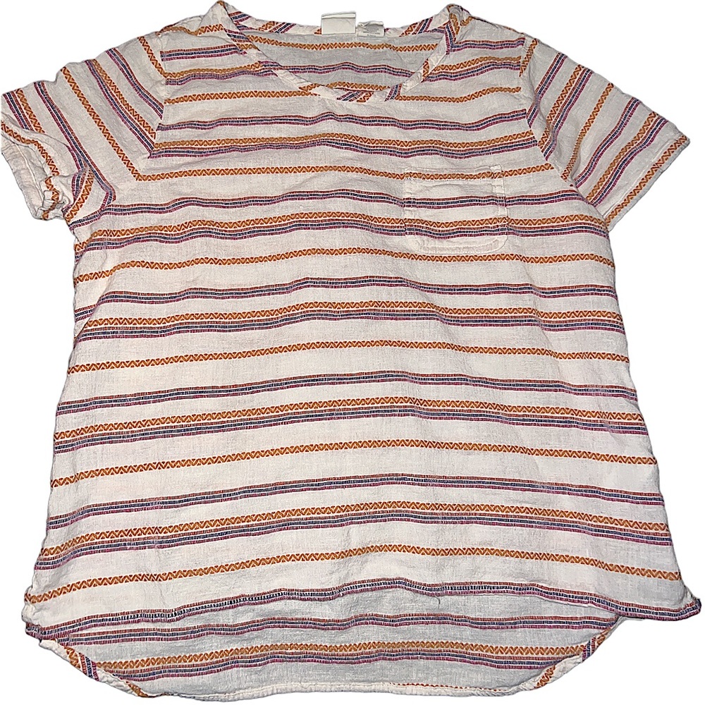 CC California linen striped top size MD
